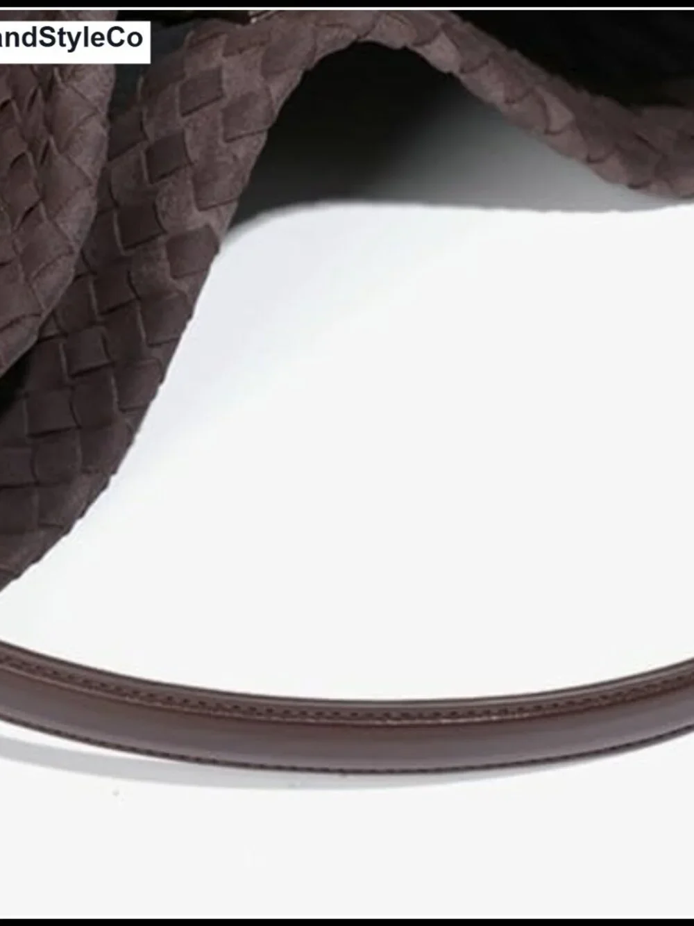 Woven Faux Suede Slouchy Hobo Bag with Detachable Strap and Buckle Closure for